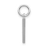 Black Bow Jewelry 14k White Gold, Julia Collection, Small Satin Block Initial V Pendant - 2 of 4