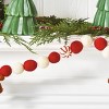 tag 72-inch Gingerbread Men Figures Red White Accent Balls Wool Felt Garland Doorway Tabletop Wall Mantel Home Decoration Christmas Tree Decor - 2 of 2