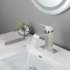 Kumasinova Single Handle Faucet with Pop-Up Drain,Stainless Steel Waterfall Spout Bathroom Sink Faucet - 2 of 4
