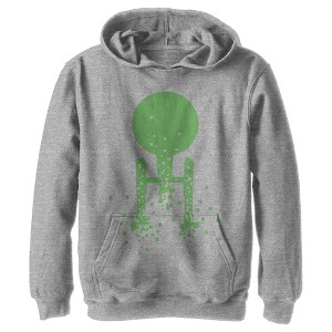 Boy's Star Trek St. Patrick's Enterprise Clover Fill Pull Over Hoodie - 1 of 4
