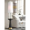 Possini Euro Design Otis Mid Century Modern 66" Tall Standing Floor Lamp Tray Table Pull Chain Black Gold Metal Living Room Bedroom House Reading - 2 of 4