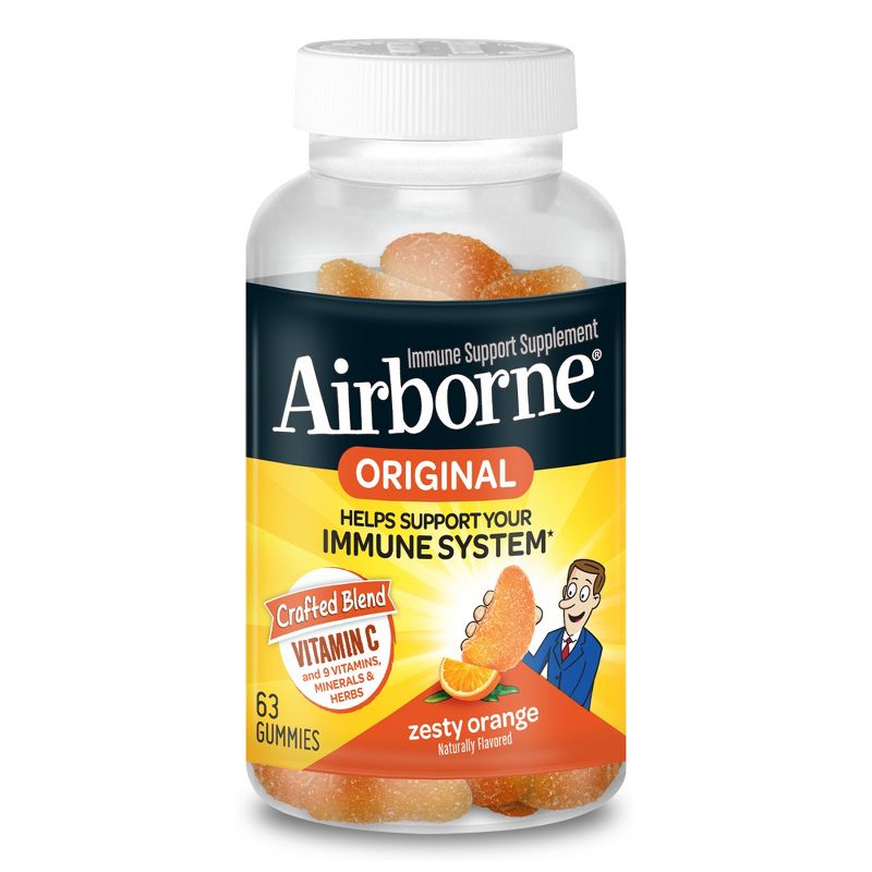 Airborne Vitamin C Gummies - Orange - 63ct, 1 of 6