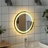 vidaXL LED Bathroom Mirror Wall Mounted Bathroom Vanity Mirror with Lights Round - 3 of 4