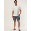 Lars Amadeus Men's Solid Beach Shorts Drawstring Surfing Mesh Lining Swimwear Board Shorts - 3 of 4