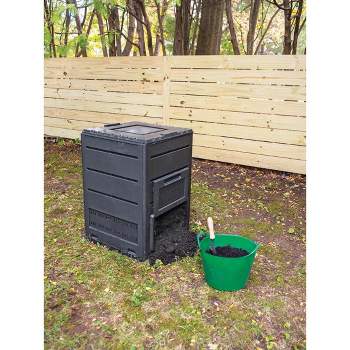 Gardeners Supply Company Deluxe Pyramid Composter II | Easy To Use Outdoor Compost Piles Bin With Rain Collecting Lid & Side Vents for Good Aeration |