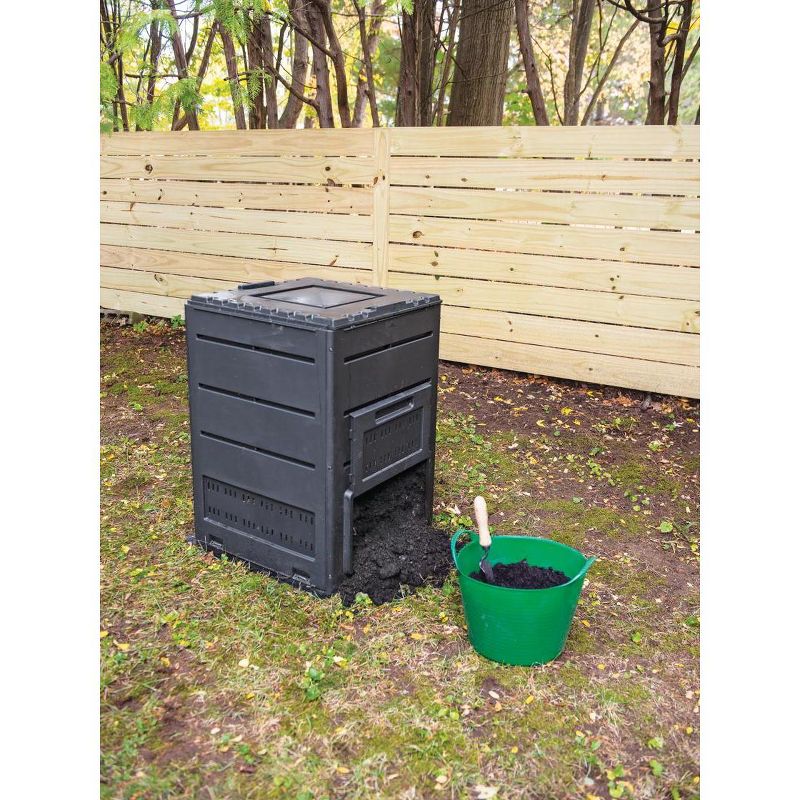 Gardeners Supply Company Deluxe Pyramid Composter II | Easy To Use Outdoor Compost Piles Bin With Rain Collecting Lid & Side Vents for Good Aeration |, 1 of 5