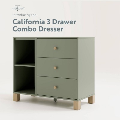 Olive and Driftwood Modern Nursery Combo Dresser