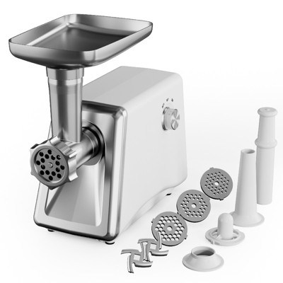 SUGIFT 1200W 5-in-1 Electric Meat Grinder with Sausage Maker & Stainless Steel Blades, Easy Clean Design for Home Kitchen