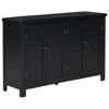 Okak Sideboard Cabinet, Bufft Cabinet with Adjustable Shelves and Retro Handles, Storage Cabinet for Living Room, Dining Room, Kitchen, Black - 4 of 4