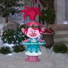 Gemmy Christmas Airblown Inflatable Poppy in Holiday Outfit w/Banner Universal, 4 ft Tall, Pink - 2 of 3