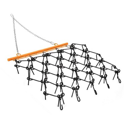 Heavy Duty Chain Drag Harrow 3/8" Tines Compatible with Tractors ATV UTV Lawn Tractor Attachments for Leveling, Grading, Breaking Up Soil