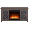 47.75 in. Alder Brown TV Stand with Crystal Fireplace Insert - Henn&Hart - image 3 of 4