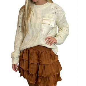 Women's Layered Satin Skirt - KORI - 1 of 3