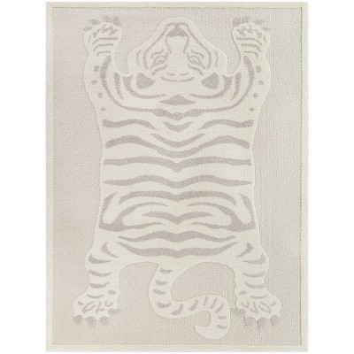 5'3"x7' Tigre Animal Print Kids' Area Rug Cream - Balta Rugs: Fade & Stain-Resistant, Medium Pile, Kids Room Rug