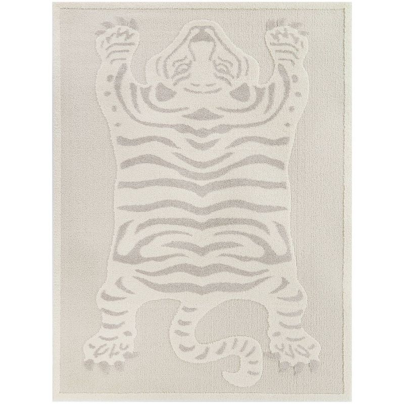 Tigre Animal Print Kids' Area Rug Cream - Balta Rugs, 1 of 6