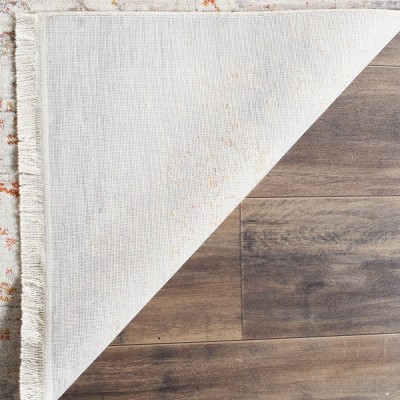 Gray Multicolor 5' x 7' Vintage Persian Synthetic Area Rug