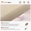 PURPLE LEAF Counter Height  Sunbrella Stools Set of 2 Modern Rattan Wicker with High Back Arms for Outdoor - 4 of 4
