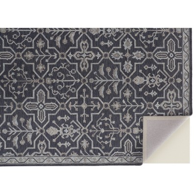 Hand-Tufted Persian-Style Wool Accent Rug in Heathered Gray