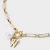 14K Gold Dipped Pearl Charm on Chain Initial Necklace - A New Day Gold - 4 of 4