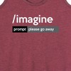Women's - Instant Message - Ai Imagine Prompt Please Go Away Graphic Racerback Tank - 2 of 4