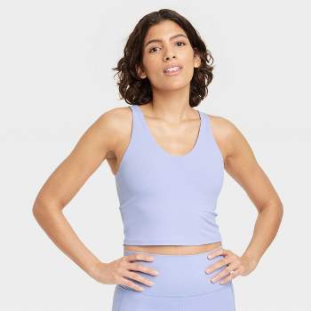 Women's Light Support High-neck Crop Sports Bra - All In Motion™ Lilac  Purple Xs : Target