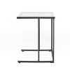 Eghan Glass Computer Desk Black - Christopher Knight Home: Tempered Surface, Modern Office Furniture, Metal Frame - 3 of 4