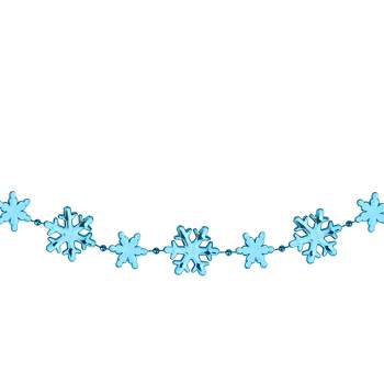 Northlight 8' x 1" Shiny Blue Snowflakes Beaded Christmas Garland