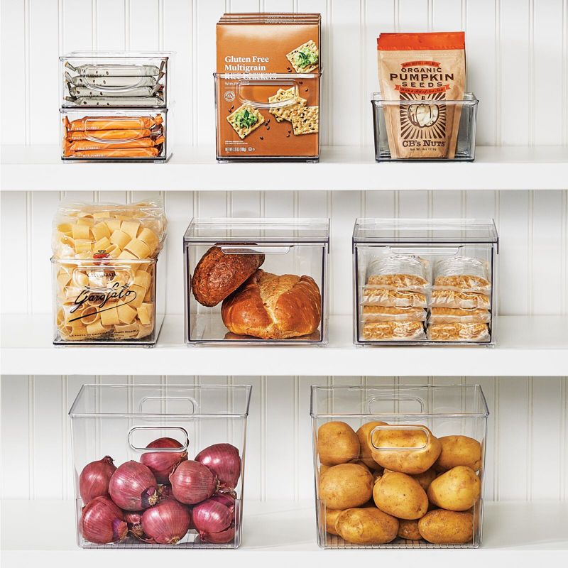 mDesign Plastic 4-Section Divided Kitchen or Pantry Organizer Bin, 5 of 9