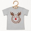 SmileyWorld Reindeer Lights - Youth Short Sleeve Graphic T-Shirt and Toddler Short Sleeve Graphic T-Shirt - 2 of 3