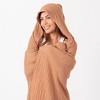 Comfy Cubs Muslin Adult Hooded Towel - Large, Absorbent Hooded Bath Towels for Adults, Stylish Towel with Hood - 2 of 4