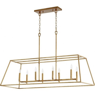 Quorum Lighting Gabriel 8-Light Gold Leaf Linear Pendant