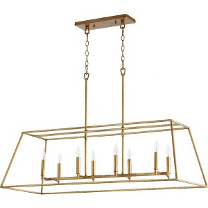 Quorum Lighting Gabriel 8-Light Gold Leaf Linear Pendant - 1 of 1