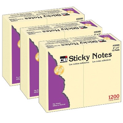 CLI Notes 3" x 5" 100 Sheet/Pad 12 Pads/Pack (CHL33305-3)