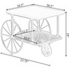 Vintiquewise Industrial Wagon Style Coffee Table Rustic End Table Magazine Holder - 4 of 4