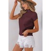 Amaryllis Women's Ribbed Knit Mock Neck Sleeveless Sweater Relaxed Fit with Front Pocket Chic and Cozy Transitional Layer - 4 of 4