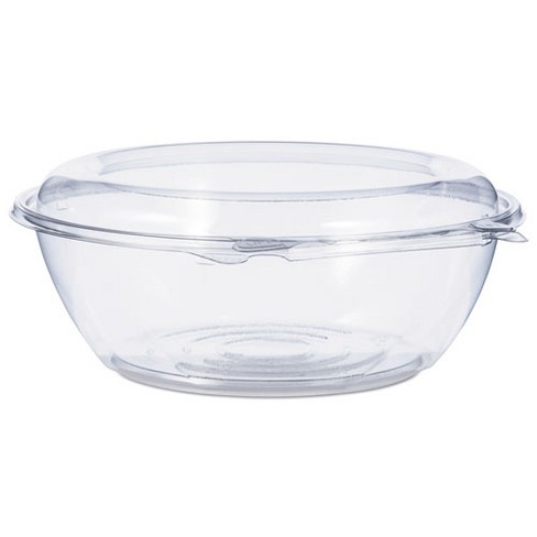 Dart Tamper-Resistant, Tamper-Evident Bowls with Dome Lid, 48 oz, 8.9" Diameter x 3.4"h, Clear, Plastic, 100/Carton - image 1 of 4