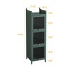 Lyngins 4-Tier Storage Cabinet with Glass Door,Bathroom Cabinet for Living Room,Bathroom - 3 of 4