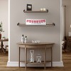 36" Solid Wood Industrial Bracket Ledge Wall Shelf Metal Driftwood - InPlace - 2 of 4