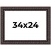 PosterPalooza | 3.5" Wide Ornate Brown Picture Frame - UV Acrylic, Backing Board, Hanging Hardware Included - 2 of 4