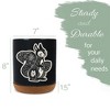 Elanze Designs Kitchen Utensil Holder With Non Slip Cork Base Large 8 Inch Ceramic Storage Crock Forest Animal Countertop Organizer Floral Squirrel - 2 of 4
