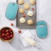 2pk Teal Waffle Silicone Pot Holder (7.5x8.25) - T-fal : Target