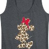 Women's Disney Minnie Leopard Fill Graphic Racerback Tank - Heather Charcoal - Small - 2 of 4