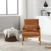 Modern Style Armchair, Solid Wood Upholstered Leisure Armchair With One Pillow - 2 of 4