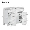 CAVINAS Bathroom Vanity with Ceramic Sink and Adjustable Shelves,Modern Freestanding Bathroom Vanity with Solid Wood Frame and 3 Drawers - 2 of 4
