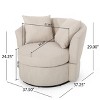 NicBex Soft Fabric Swivel Barrel Accent Chair,Upholstered Swivel Living Room Chair with Movable Pillow Backrests,Club Chairs for Living Room - 3 of 4