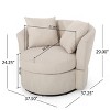 NicBex Soft Fabric Swivel Barrel Accent Chair,Upholstered Swivel Living Room Chair with Movable Pillow Backrests,Club Chairs for Living Room - image 3 of 4