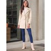 INSPIRE CHIC Women's Elegant Notched Lapel Button Single Breasted Winter Coat - 2 of 4