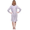 Casual Nights Women's Long Sleeve Pointelle Embroidered/Square Neck Nighgown - 2 of 4