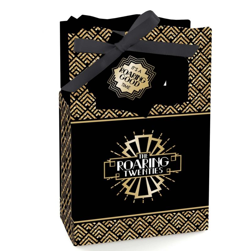 Big Dot of Happiness Roaring 20's - 1920s Art Deco Jazz Party Favor Boxes - Set of 12, 1 of 6
