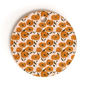 alison janssen Boho Poppies Round Cutting Board - Deny Designs - 1 of 3